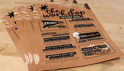 a stack of workshop class calendars banner